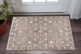 3' X 5' Grey And Ivory Oriental Power Loom Stain Resistant Area Rug With Fringe - Homeroots - Flyclothing LLC