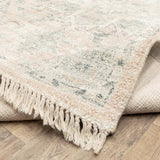 2' X 8' Beige And Grey Oriental Hand Loomed Stain Resistant Runner Rug With Fringe - Homeroots - Flyclothing LLC