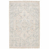 8' X 10' Beige And Grey Oriental Hand Loomed Stain Resistant Area Rug With Fringe - Homeroots - Flyclothing LLC