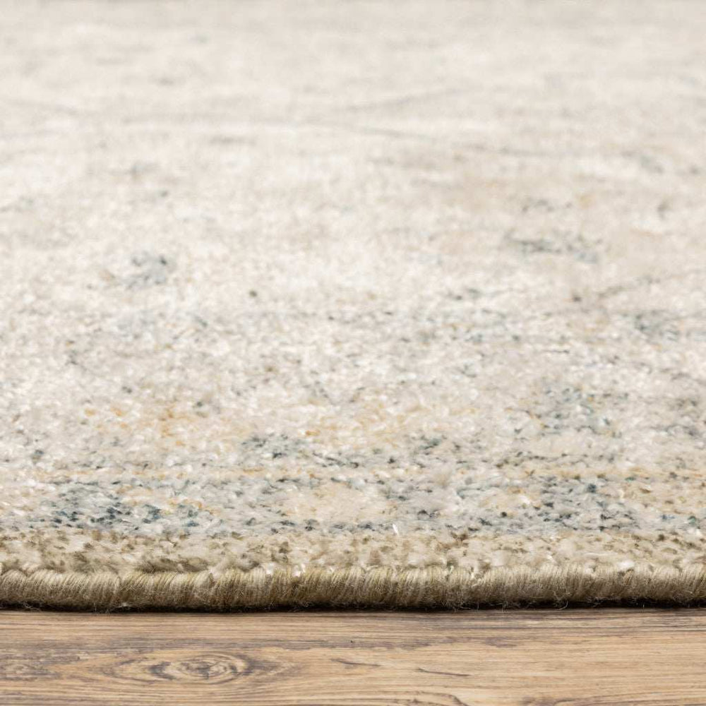 2' X 8' Beige And Charcoal Oriental Hand Loomed Stain Resistant Runner Rug With Fringe - Homeroots - Flyclothing LLC