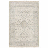 8' X 10' Beige And Charcoal Oriental Hand Loomed Stain Resistant Area Rug With Fringe - Homeroots - Flyclothing LLC