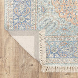 10' X 13' Blue And Red Oriental Hand Loomed Stain Resistant Area Rug With Fringe - Homeroots - Flyclothing LLC