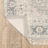 2' X 8' Beige And Grey Oriental Hand Loomed Stain Resistant Runner Rug With Fringe - Homeroots - Flyclothing LLC