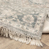 2' X 8' Beige And Grey Oriental Hand Loomed Stain Resistant Runner Rug With Fringe - Homeroots - Flyclothing LLC