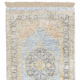 2' X 8' Blue And Beige Oriental Hand Loomed Stain Resistant Runner Rug With Fringe - Homeroots - Flyclothing LLC