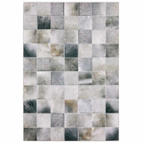 9' X 12' Grey Charcoal Brown And Beige Geometric Power Loom Stain Resistant Area Rug - Homeroots - Flyclothing LLC