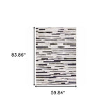 5' X 7' Grey Charcoal And Beige Geometric Power Loom Stain Resistant Area Rug - Homeroots - Flyclothing LLC