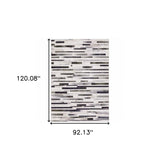 8' X 10' Grey Charcoal And Beige Geometric Power Loom Stain Resistant Area Rug - Homeroots - Flyclothing LLC