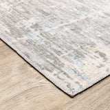 2' X 8' Gray And Ivory Abstract Power Loom Stain Resistant Runner Rug - Homeroots - Flyclothing LLC