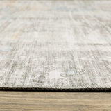 2' X 8' Gray And Ivory Abstract Power Loom Stain Resistant Runner Rug - Homeroots - Flyclothing LLC