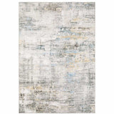 8' X 10' Grey Gold Blue Beige And Green Abstract Power Loom Stain Resistant Area Rug - Homeroots - Flyclothing LLC