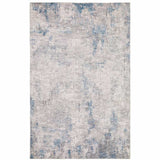 9' X 12' Grey And Blue Abstract Power Loom Stain Resistant Area Rug - Homeroots - Flyclothing LLC