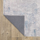 9' X 12' Grey And Blue Abstract Power Loom Stain Resistant Area Rug - Homeroots - Flyclothing LLC