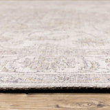 2' X 8' Beige Gold And Grey Oriental Power Loom Stain Resistant Runner Rug - Homeroots - Flyclothing LLC