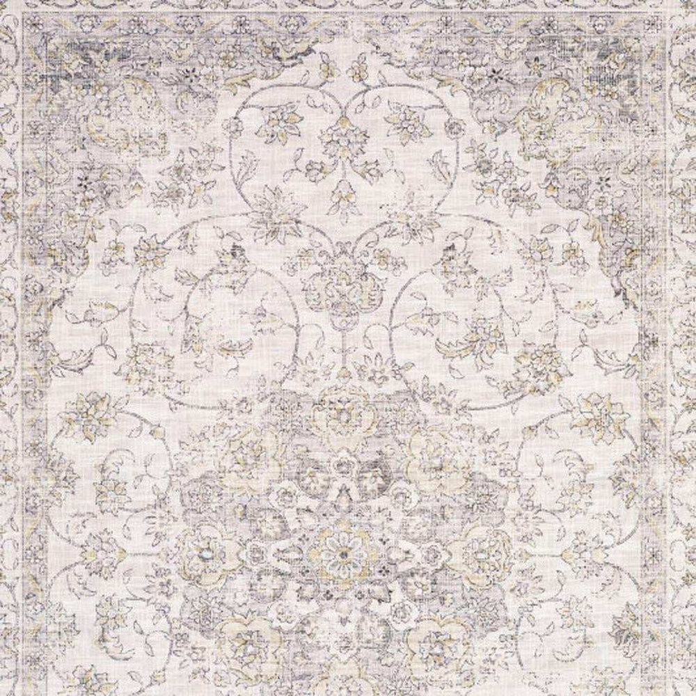 5' X 7' Beige Gold And Grey Oriental Power Loom Stain Resistant Area Rug - Homeroots - Flyclothing LLC