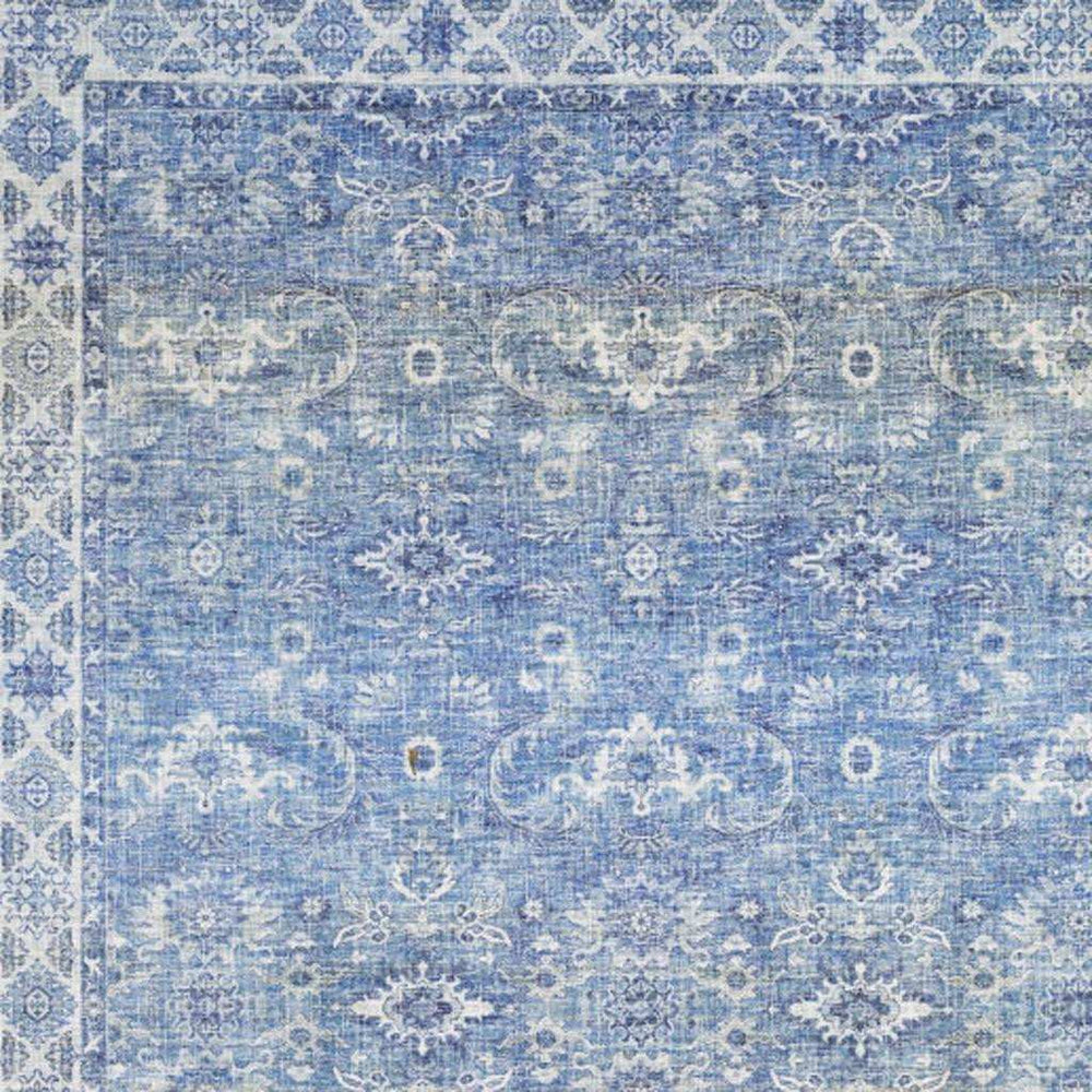 5' X 7' Blue And Grey Oriental Power Loom Stain Resistant Area Rug - Homeroots - Flyclothing LLC