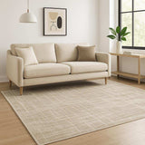 5' X 8' Beige Grey Ivory Tan And Brown Abstract Power Loom Stain Resistant Area Rug - Homeroots - Flyclothing LLC