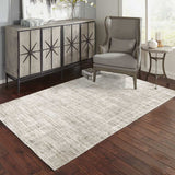 10' X 13' Beige Grey Ivory Tan And Brown Abstract Power Loom Stain Resistant Area Rug - Homeroots - Flyclothing LLC