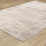 10' X 13' Beige Grey Ivory Tan And Brown Abstract Power Loom Stain Resistant Area Rug - Homeroots - Flyclothing LLC
