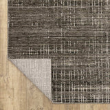 5' X 8' Charcoal Grey Grey Ivory Tan And Brown Abstract Power Loom Stain Resistant Area Rug - Homeroots - Flyclothing LLC