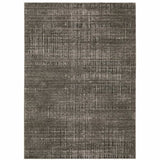 10' X 13' Charcoal Grey Grey Ivory Tan And Brown Abstract Power Loom Stain Resistant Area Rug - Homeroots - Flyclothing LLC