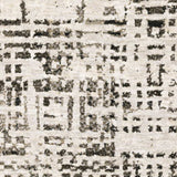 10' X 13' Ivory Grey Charcoal Brown And Beige Abstract Power Loom Stain Resistant Area Rug - Homeroots - Flyclothing LLC
