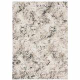 5' X 8' Ivory Grey Black Beige And Tan Abstract Power Loom Stain Resistant Area Rug - Homeroots - Flyclothing LLC