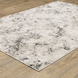 10' X 13' Ivory Grey Black Beige And Tan Abstract Power Loom Stain Resistant Area Rug - Homeroots - Flyclothing LLC