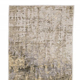 2' X 8' Beige Grey Ivory Tan And Brown Abstract Power Loom Stain Resistant Runner Rug - Homeroots - Flyclothing LLC