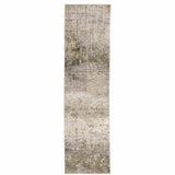 2' X 8' Beige Grey Ivory Tan And Brown Abstract Power Loom Stain Resistant Runner Rug - Homeroots - Flyclothing LLC