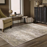 10' X 13' Beige Grey Ivory Tan And Brown Abstract Power Loom Stain Resistant Area Rug - Homeroots - Flyclothing LLC