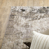 2' X 8' Beige Grey Ivory Tan And Brown Abstract Power Loom Stain Resistant Runner Rug - Homeroots - Flyclothing LLC