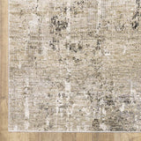 3' X 5' Beige Grey Ivory Tan And Brown Abstract Power Loom Stain Resistant Area Rug - Homeroots - Flyclothing LLC