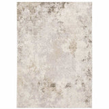 10' X 13' Beige Ivory Tan Grey And Brown Abstract Power Loom Stain Resistant Area Rug - Homeroots - Flyclothing LLC