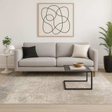 5' X 8' Ivory Grey Tan Brown And Beige Abstract Power Loom Stain Resistant Area Rug - Homeroots - Flyclothing LLC