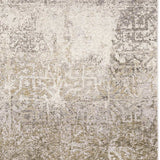10' X 13' Ivory Grey Tan Brown And Beige Abstract Power Loom Stain Resistant Area Rug - Homeroots - Flyclothing LLC