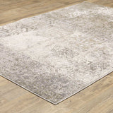 10' X 13' Ivory Grey Tan Brown And Beige Abstract Power Loom Stain Resistant Area Rug - Homeroots - Flyclothing LLC