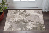 3' X 5' Grey Ivory Beige Tan Brown And Black Abstract Power Loom Stain Resistant Area Rug - Homeroots - Flyclothing LLC