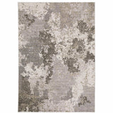 5' X 8' Grey Ivory Beige Tan Brown And Black Abstract Power Loom Stain Resistant Area Rug - Homeroots - Flyclothing LLC