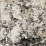 10' X 13' Grey Ivory Charcoal Tan Black And Beige Abstract Power Loom Stain Resistant Area Rug - Homeroots - Flyclothing LLC