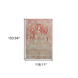 10' X 13' Grey And Orange Oriental Power Loom Stain Resistant Area Rug - Homeroots - Flyclothing LLC