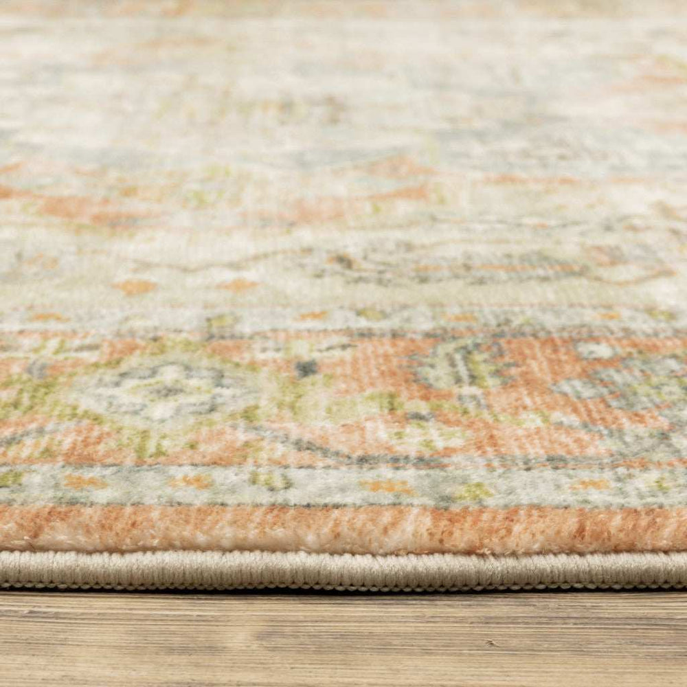 2' X 8' Blue And Orange Abstract Power Loom Stain Resistant Runner Rug - Homeroots - Flyclothing LLC