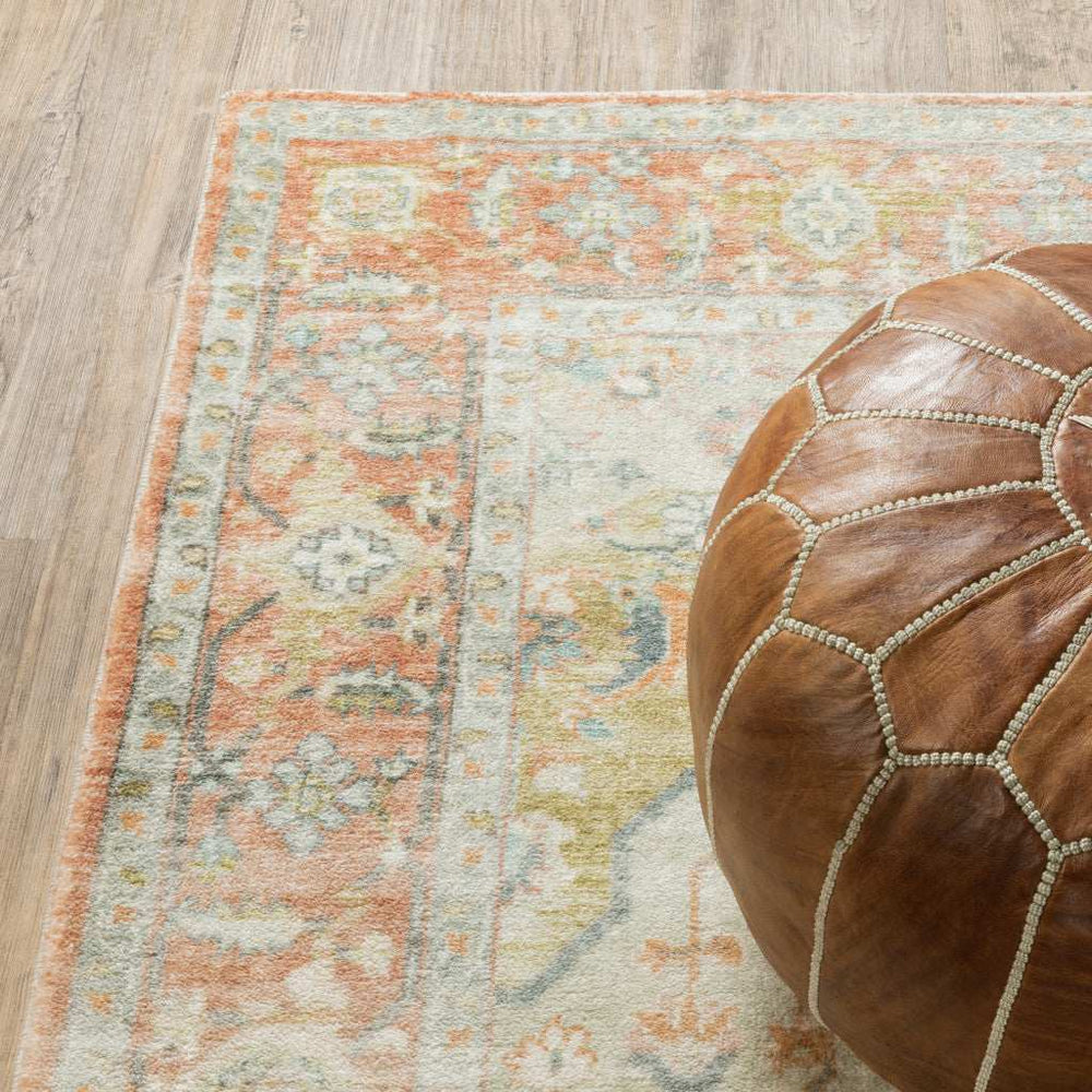 2' X 8' Blue And Orange Abstract Power Loom Stain Resistant Runner Rug - Homeroots - Flyclothing LLC