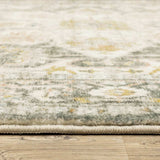 2' X 8' Gray And Ivory Oriental Power Loom Stain Resistant Runner Rug - Homeroots - Flyclothing LLC