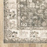 8' X 10' Grey Ivory Tan And Beige Oriental Power Loom Stain Resistant Area Rug - Homeroots - Flyclothing LLC