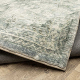 2' X 8' Blue Ivory And Grey Oriental Power Loom Stain Resistant Runner Rug - Homeroots - Flyclothing LLC