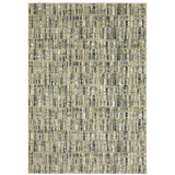 10' X 13' Green Blue Ivory Beige And Light Blue Abstract Power Loom Stain Resistant Area Rug - Homeroots - Flyclothing LLC