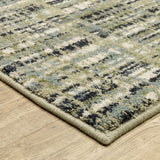 10' X 13' Green Blue Ivory Beige And Light Blue Abstract Power Loom Stain Resistant Area Rug - Homeroots - Flyclothing LLC