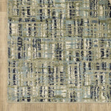 10' X 13' Green Blue Ivory Beige And Light Blue Abstract Power Loom Stain Resistant Area Rug - Homeroots - Flyclothing LLC