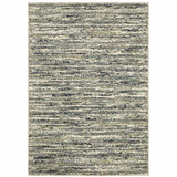 10' X 13' Blue Green Light Blue Grey And Ivory Abstract Power Loom Stain Resistant Area Rug - Homeroots - Flyclothing LLC